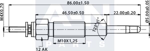 A-N PARTS A-N035336 - Свічка розжарювання ligaparts.com.ua