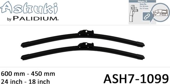 Ashuki ASH7-1099 - Щітка склоочисника ligaparts.com.ua