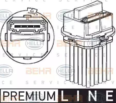 BEHR HELLA SERVICE 5HL 351 321-321 - Регулятор, вентилятор салону ligaparts.com.ua