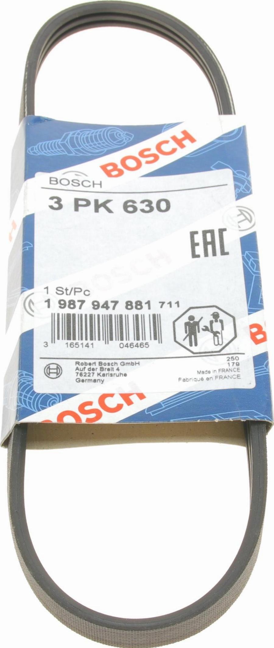BOSCH 1 987 947 881 - Поліклиновий ремінь ligaparts.com.ua