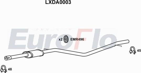 EuroFlo LXDA0003 - Середній глушник вихлопних газів ligaparts.com.ua