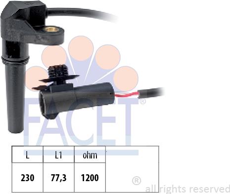 FACET 90617 - Датчик частоти обертання, автоматична коробка передач ligaparts.com.ua