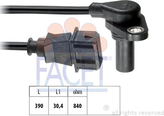 FACET 90204 - Датчик частоти обертання, автоматична коробка передач ligaparts.com.ua