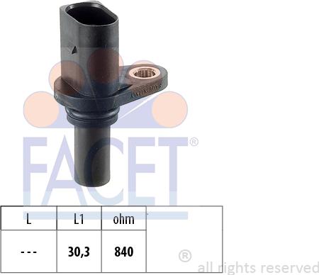 FACET 9.0221 - Датчик частоти обертання, автоматична коробка передач ligaparts.com.ua