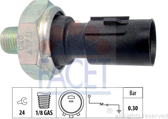 FACET 70195 - Датчик, тиск масла ligaparts.com.ua