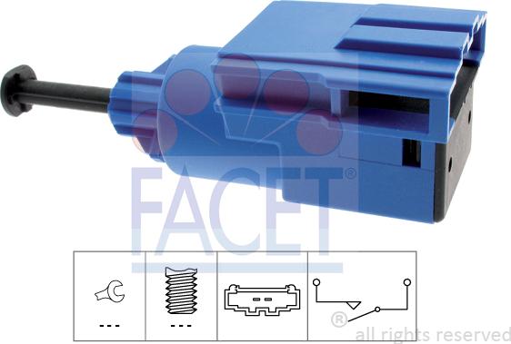 FACET 7.1220 - Вимикач, привід зчеплення (Tempomat) ligaparts.com.ua