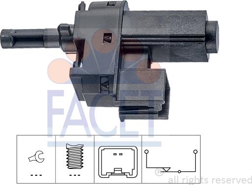 FACET 7.1221 - Вимикач, привід зчеплення (Tempomat) ligaparts.com.ua