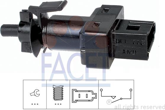 FACET 7.1222 - Вимикач ліхтаря сигналу гальмування ligaparts.com.ua