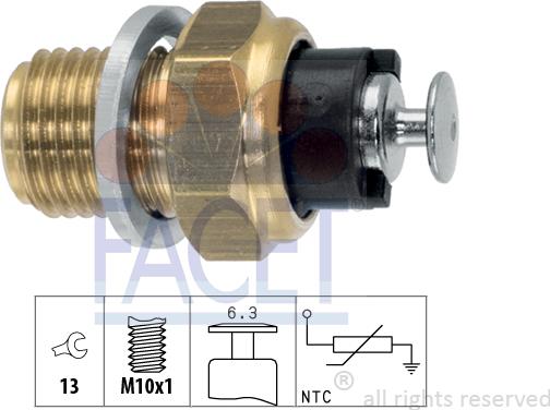 FACET 73093 - Датчик, температура масла ligaparts.com.ua