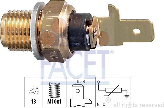 FACET 7.3154 - Датчик, температура масла ligaparts.com.ua