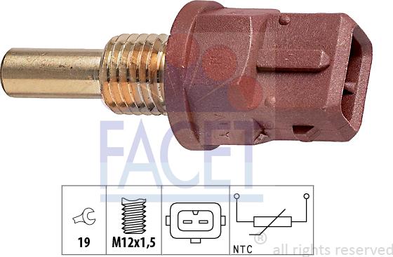 FACET 7.3248 - Датчик, температура масла ligaparts.com.ua