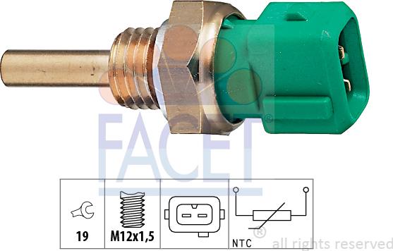 FACET 73211 - Датчик, температура охолоджуючої рідини ligaparts.com.ua