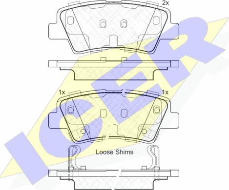 Icer 181976 - Гальмівні колодки, дискові гальма ligaparts.com.ua