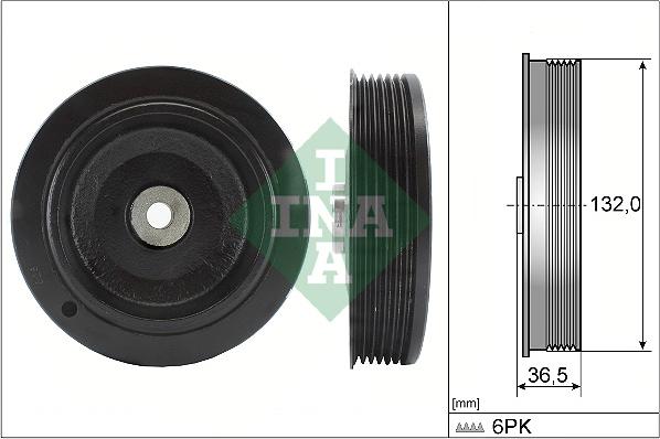 INA 544000710 - Ремінний шків, колінчастий вал ligaparts.com.ua