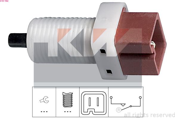 KW 510 192 - Вимикач, привід зчеплення (Tempomat) ligaparts.com.ua