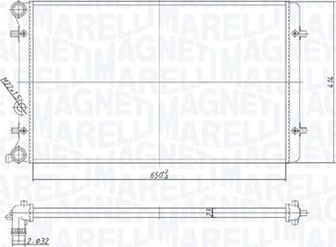 Magneti Marelli 350213190800 - Радіатор, охолодження двигуна ligaparts.com.ua