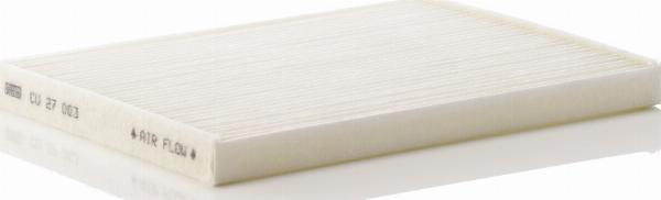 Mann-Filter CU 27 003 - Фільтр, повітря у внутрішній простір ligaparts.com.ua