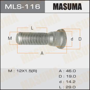 MASUMA MLS116 - Болт кріплення колеса ligaparts.com.ua