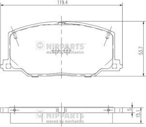 Nipparts J3602037 - Гальмівні колодки, дискові гальма ligaparts.com.ua
