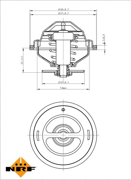 NRF 725194 - Термостат, охолоджуюча рідина ligaparts.com.ua