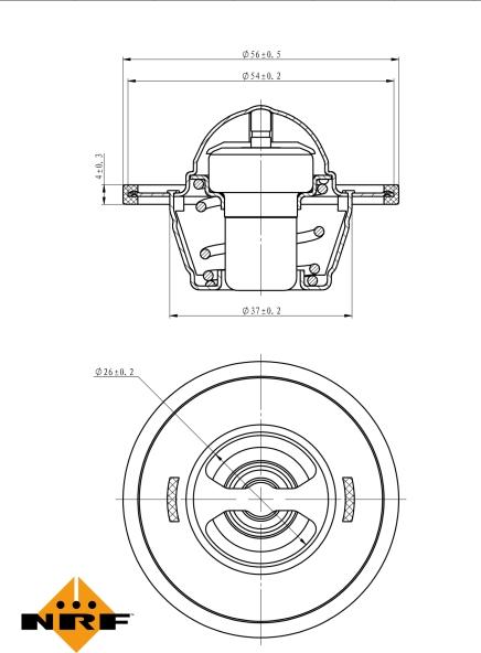 NRF 725155 - Термостат, охолоджуюча рідина ligaparts.com.ua