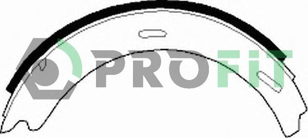 Profit 50010196 - Комплект гальм, барабанний механізм ligaparts.com.ua