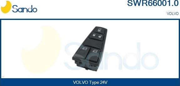 Sando SWR66001.0 - Вимикач, стеклолод'емнік ligaparts.com.ua