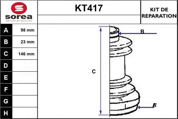 Sera KT417 - Пильник, приводний вал ligaparts.com.ua