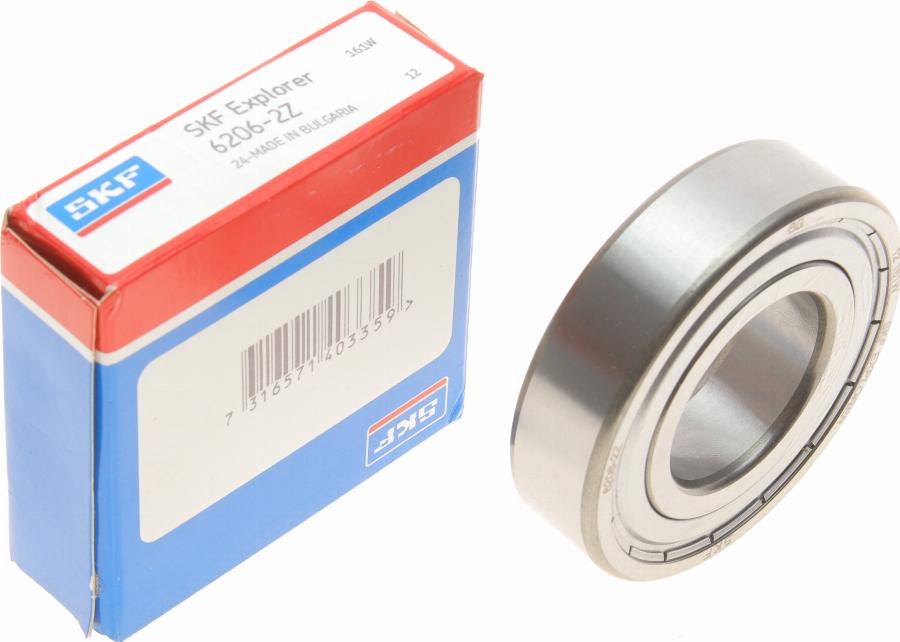 SKF 6206-2Z - Підшипник, вал вентилятора - охолодження мотора ligaparts.com.ua