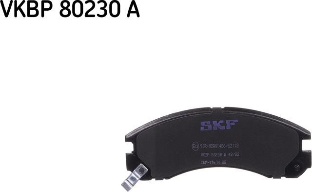 SKF VKBP 80230 A - Гальмівні колодки, дискові гальма ligaparts.com.ua