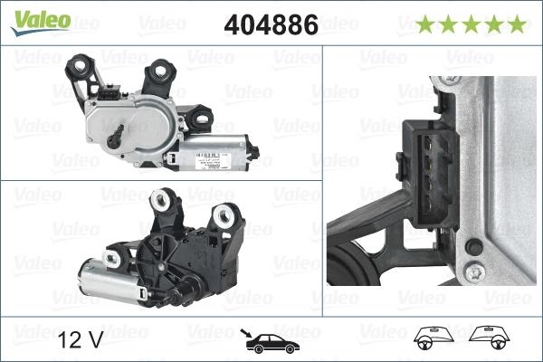 VALEO 404886 - Двигун склоочисника ligaparts.com.ua