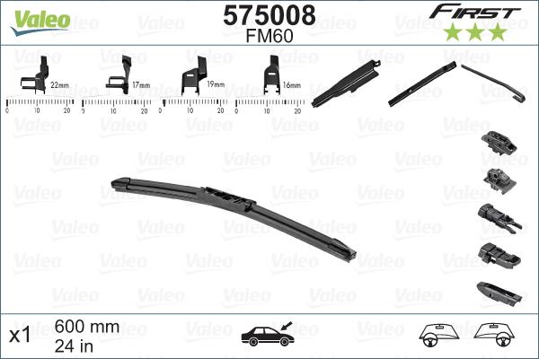 VALEO 575008 - Щітка склоочисника ligaparts.com.ua