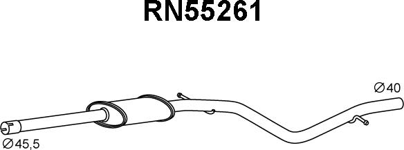 Veneporte RN55261 - Предглушітель вихлопних газів ligaparts.com.ua