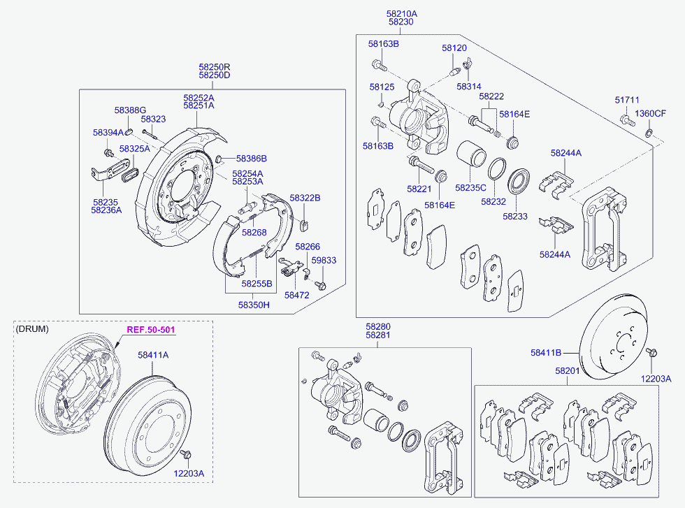 KIA-HYUNDAI 583233J000 - Комплектуючі, гальмівні колодки ligaparts.com.ua